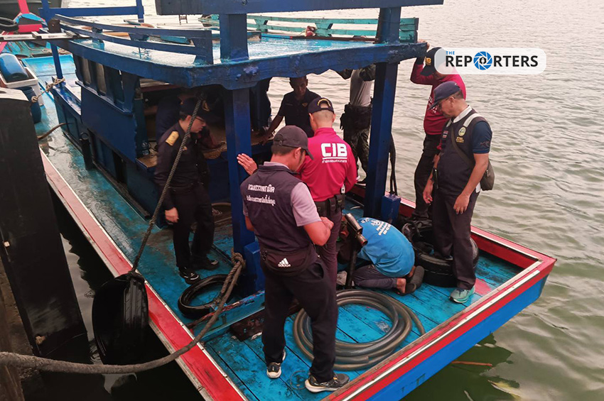 กองทัพเรือร่วมกับ ศรชล. จว.สตูล ตรวจยึดน้ำมันเถื่อน 5,000 ลิตร